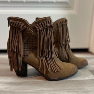 Naughty Monkey Fringe Booties